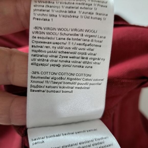 Escada Deep Red / Burgundy Wool Blend Straight‎ Leg Slacks 40 - Picture 8 of 13